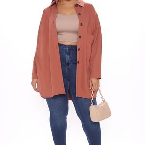 Rust shirt jacket